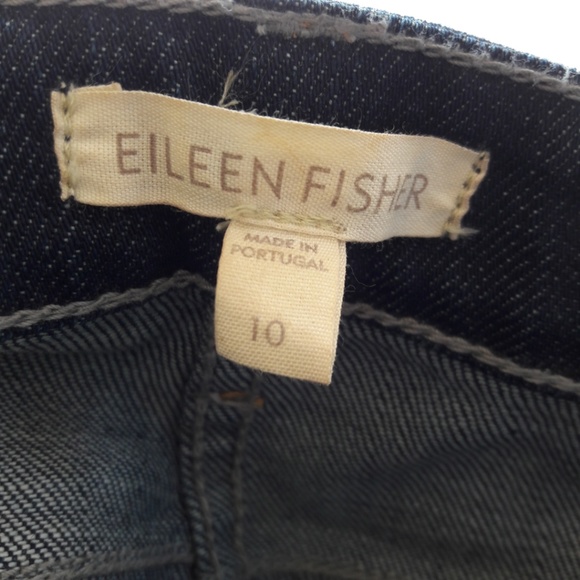 Eileen Fisher Classic Jeans Organic Cotton Straight Dark Wash 10 34 x 32 - Picture 8 of 8